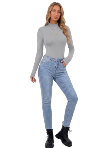 Image of OPOIPIN Women's Long Sleeve Basic Bodysuit