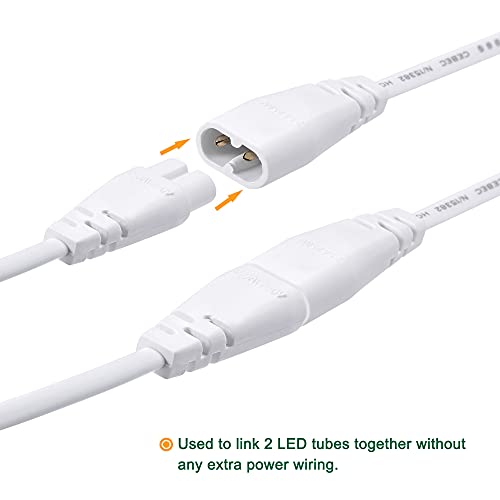 Cable conector macho a hembra para tubo LED T5 50cm pack 4 miniatura 4