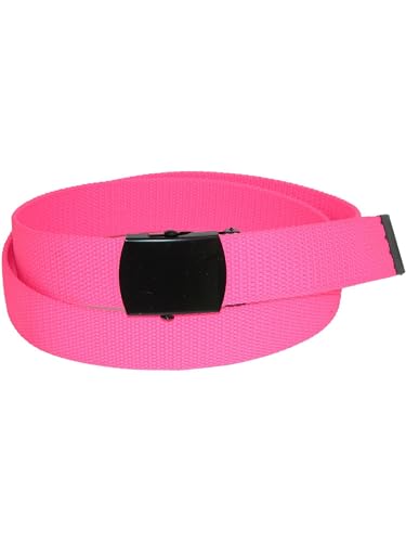 CTM Adjustable 1.25 Inch Wide Neon Fabric Web Belt3