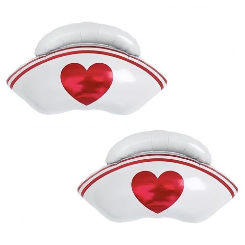 2Pcs Nurse Cap Balloons/Nurse Party Decorations/Nurse Graduation Decorations/Nursing Graduation Party Supplies/Nursing School Graduation Party Decorations/Nurse Appreciation Party Decor