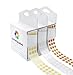 1/4" Assorted Metallic Dot Stickers Variety Kit (Gold, Silver & Bronze) - 1,000 Shiny Labels per Dispenser Box (3,000 Foil Dots Total)
