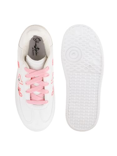 Image of Shoetopia Women's Casual Sneakers | Lace-Up Low-Top Shoes with Cushioned Sole | Trendy Daily Footwear Walking Shoes