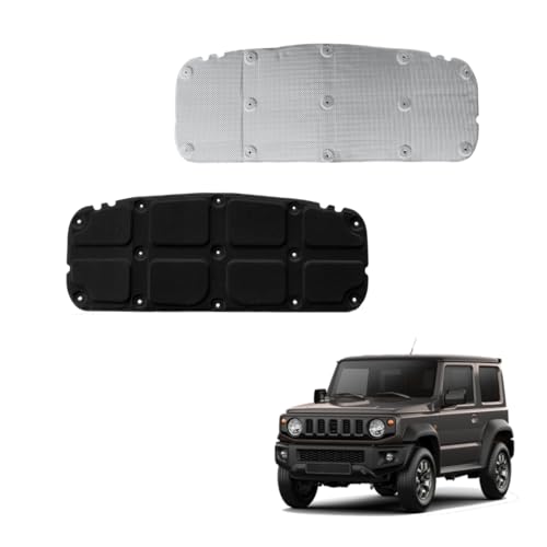 MOTOR FIT Hood Heat & Sound Insulation Pad for Suzuki Jimny 20192026 (JB64/JB74) | Engine Bay Heat Shield Noise Reducer Thermal Hood Liner Aluminum Heat Diffuser with Mounting Hardware