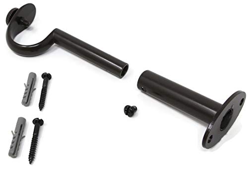 Urbanest Adjustable Solid Zinc Curtain Rod Bracket Wall Holder, Fits Up To 1 1/8" Or 1 1/4" Rod, 1 Piece - Oil-Rubbed Bronze #TOP2