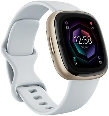 Google Fitbit Sense 2 – Smartwatch Damen / Herren – Fitnessuhr mit integriertem GPS und Telefonfunktion – Fitness-Tracking mit Stressmanagement, EKG und Schlafanalyse – kompatibel
