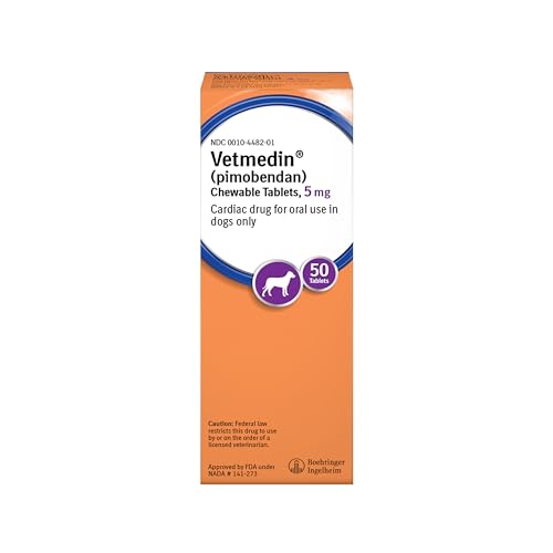 VETMEDIN (pimobendan) Chewable Tablets for Dogs 5 mg inodilator 50ct