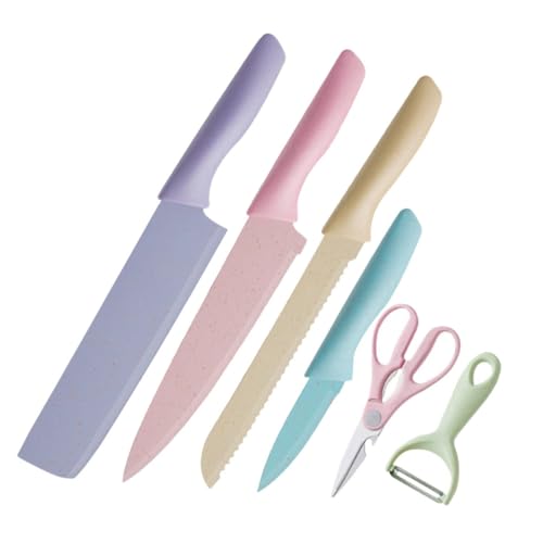 Set Cuchillos Cocina 6 Piezas Acero Inox Base