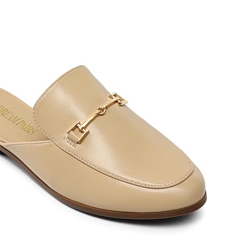 Image of DREAM PAIRS Mules for Women Flats Slip on Comfortable | Pointed Toe Slip on Slides Buckle Lightweight Loafers Shoes for Office Work Business and Casual Wear