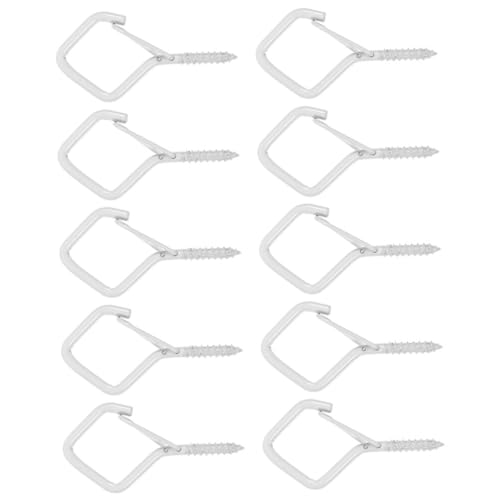 Alipis 20pcs Outdoor String Light Hooks Screw in Eye Hangers for Ceiling Heavy Duty Screw Hooks for Hanging Decorative Functional