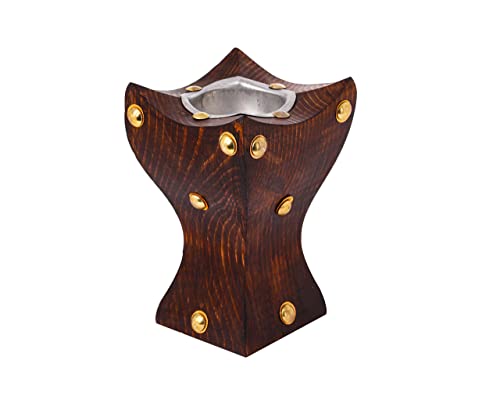 Image of dhoopbati loban dan Holder Handmade Wooden Pyramid Incense Box Fragrance Stand Holder /loban Stand loban dani