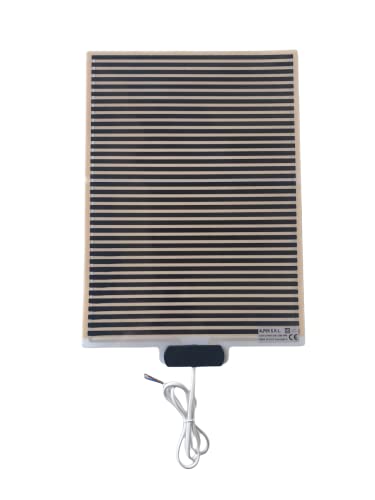 ALPER SRL Película calefactora para espejos, StopVapor 410 x 280 mm, 24 W, 230 V, antivaho y adhesiva para calefacción eléctrica de poliéster, anticondensación, Lámina de Calefacción, Negro Cover