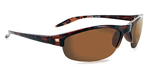 Optic Nerve - 2022 Premium & Affordable Polarized Sport Sunglasses For Men/Women, Alpine Edition With Shiny Dark Demi Frame/Brown Lens #TOP8
