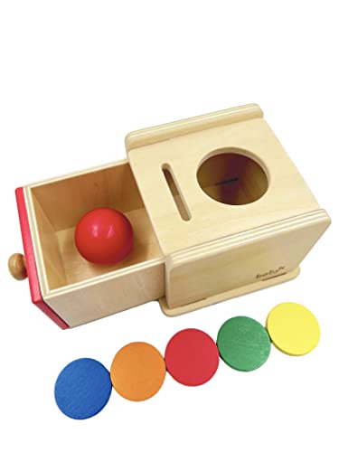 Dailyfunn Montessori Toys Coin&Ball 2-In-1 Drop Box Object Permanence Box For Infant Baby Preschooler 6-24 Months #TOP1