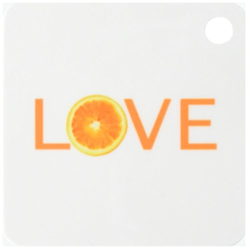 Porte-clés Citrus 6 cm orange motif fruits et légumes sains 3dRose