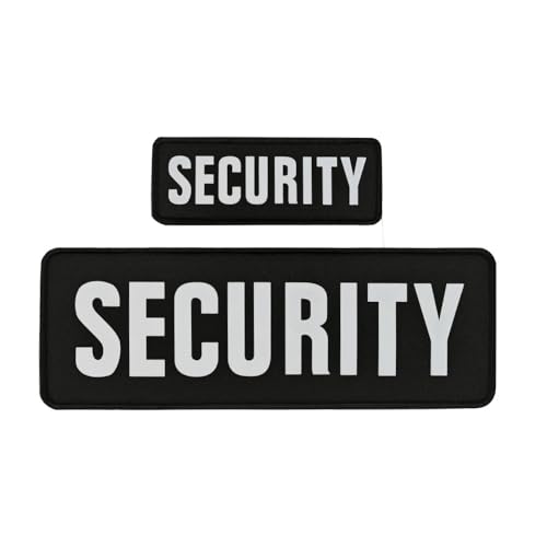 Patch militaire grand garde de sécurité brodé réfléchissant pour veste