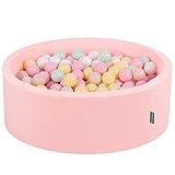 Piscina unicolor sin estampado, disponible con 200 o 300 bolas ∅ 7cm en varias combinaciones de colores