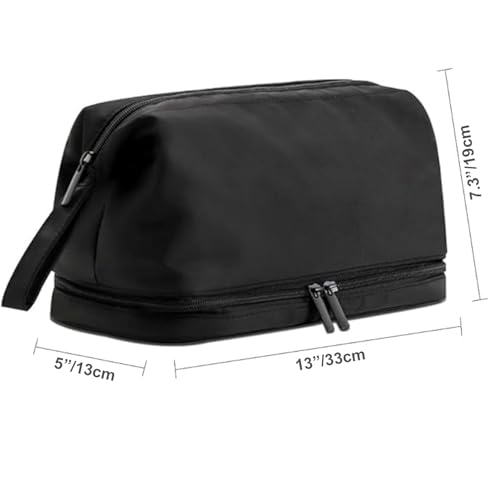 Image of Handcuffs Toiletry Pouch for Men & Women - Waterproof Pouch |Nylon Fabric | Shaving Kit Bag & Grooming Travel Toiletry Bag | Toiletries Organiser (Black)