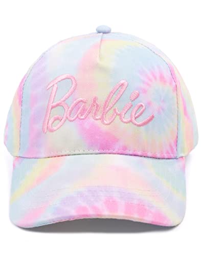 Barbie Cap for Girls | Kids & Teens Multicoloured Tie Dye Adjustable Snapback Hat | Embroidered Curved Brim Cap Headwear2