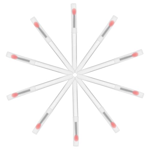 SOESFOUFU Travel-friendly Silicone Lip Brush Set 10pcs Applicators for Lipstick Lip Gloss and Round Heads for Smooth Applicati