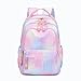 XKUN Sac à dos d'école pour adolescentes, sac à dos pour filles, sac à dos imprimé pour femmes, sac d'école grand sac à dos rose mignon ciel étoilé en nylon