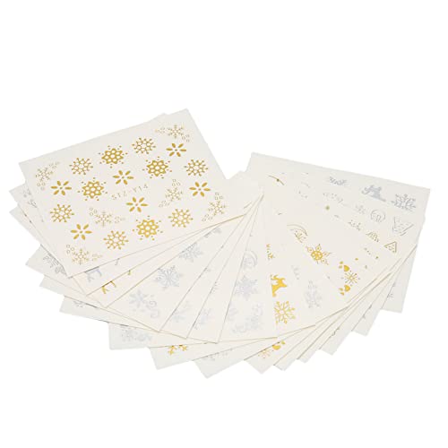 Pegatinas de Arte de Uñas de Navidad, Calcomanías de Animales de Transferencia de Agua de 16 Hojas, Ideal para la Decoración del Arte del Arte de las Uñas con Esmalte de Uñas,