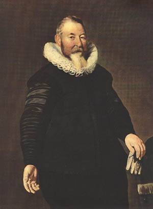 Peinture à l'huile portrait homme 1632 Thomas de Keyser toile 12x16