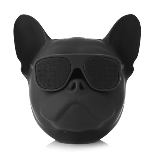 flexman Altoparlante Bluetooth, Altoparlante Stereo Wireless Bulldog Francese, Lettore Musicale Portatile a Forma di Cane da 10 W G per Feste in Casa, Caffetteria, Bar, Viaggi