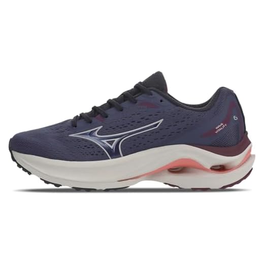 Tênis Mizuno Wave Vitality 6 - Feminino - 36 - Azul Escuro-Rose