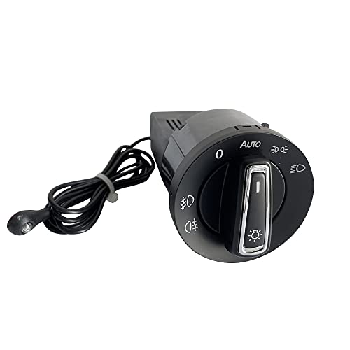 Image of Auto Headlight Switch for VW Polo 9N 6R Jetta Golf Mk4 Passat B5 B5.5 | With Extra Light Sensor, Plug Play, 1:1 Replacement, Fog Lamp Control, Leaving /Coming Home Feature