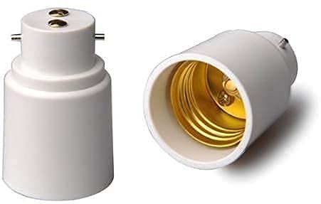 QAWACHH B22 to E27 PP Screw Base Socket Converter Lamp Bulb Holder 3 Pieces