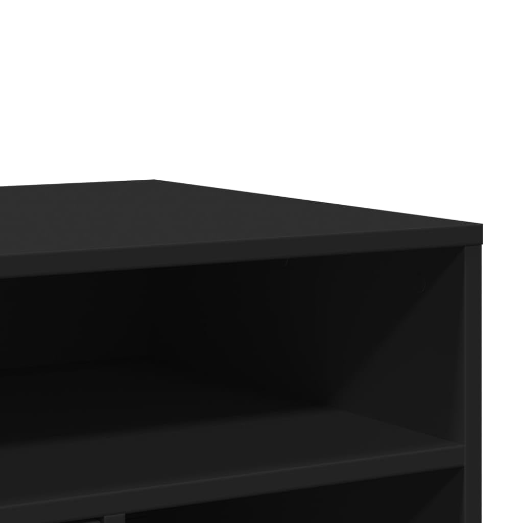 vidaXL Support d'imprimante avec roulettes Noir 60x50x67 cm, Table d'imprimante, Table d'imprimante d'ordinateur, Support d'imprimante avec Rangement