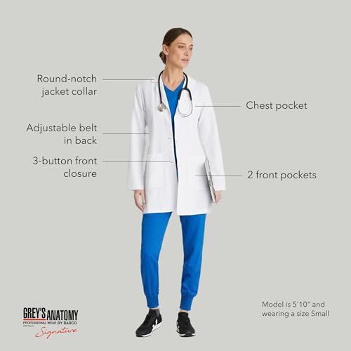 Greys Anatomy Women's Signature 3 Pocket 32 Inch Lab Coat
