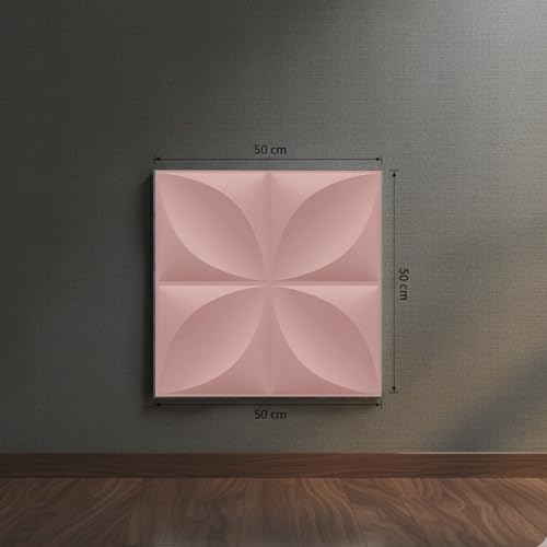 Image of Kayra Decor Wall Panels for Bedroom Butterfly Design Blush Pink Color 19.7 inch x 19.7 inch (Pack of 40) - Covers 107.80 Sq. Ft.