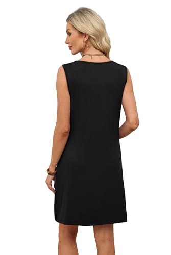 Image of WIHOLL Summer Dresses for Women 2026 Beach Vacation Spring Fashion Clothing Lace Mini Tank Dress with Pockets