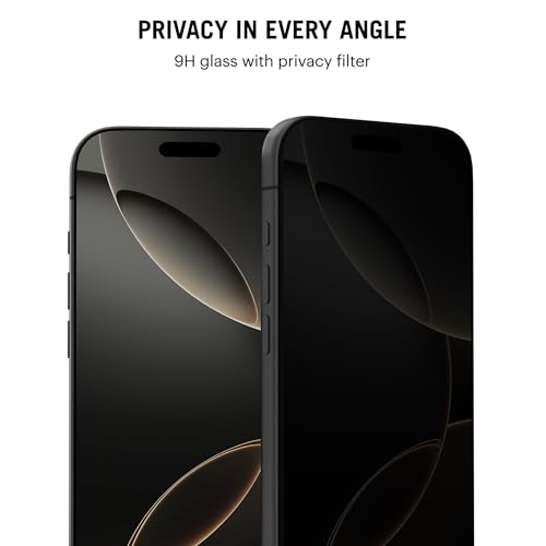 Image of DailyObjects ZeroBubble QwikInstall Privacy Screen Protector with Applicator Tray | Compatible with iPhone Air