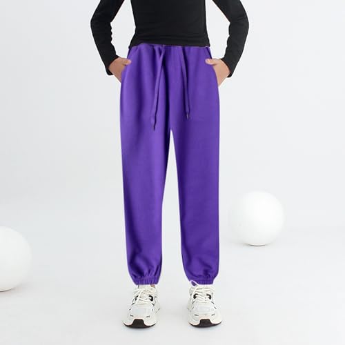 Sweatpants for Girls Boys Kids Teens Thickened Oversized Loose Fit Lounge Pants Running Joggers Hiking Camping Cargo Trousers2