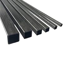 2pcs Carbon Fiber Square Tube - Length 500mm, 3-10mm Diameters, 8x8x6mm