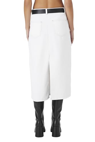 Forever 21 Women's Belted Twill Midi Skirt4