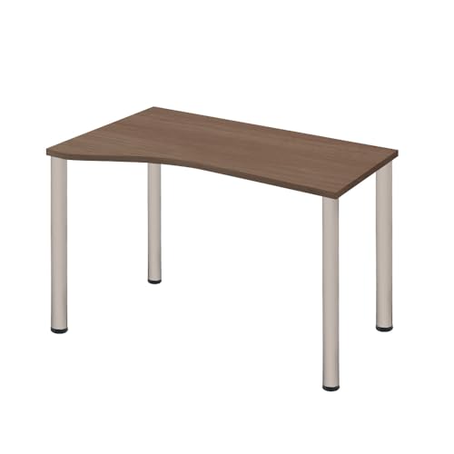 プラス Garage D3 デスク 天板Iタイプ 木目 アジャスター脚 幅100cm パソコンデスク L字 天板/ピュアウォルナット ペールグレー脚 D3-I 608435