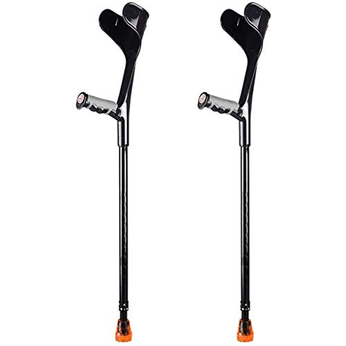 Adjustable Height Elbow Crutches Walker Arm Armpit Aluminum Alloy 2pcs 100kg Load Bearing Convalescence and Rehabilitation Injuries Lightweight Walking Aid (27.5" - 36"/70-92cm),