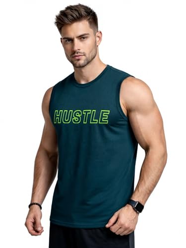 Image of 3Colours RGB Men's Active Wear Sleeveless Tank top, Gym Vest, Leisure wear CCUT Hustle