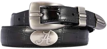 Zeppelin Products Inc. NCAA Alabama Crimson Tide Crocodile Tip Leather Concho Belt