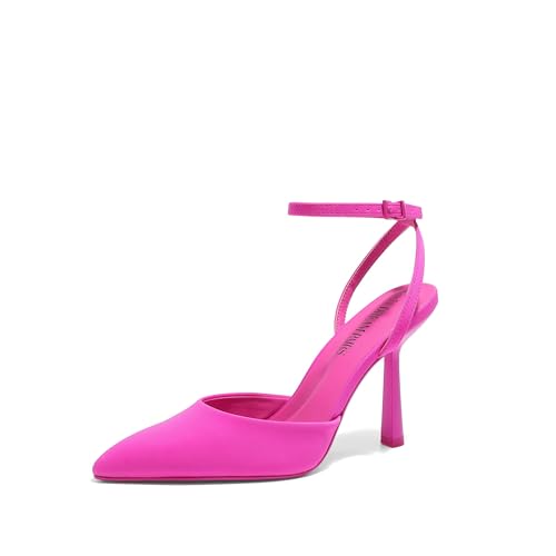DREAM PAIRS Escarpins Femme Slingback Bout Pointu Talon Aiguille Chaussures à Talons Hauts Élégantes Bride Cheville Réglable, Escarpins Soirée Mariage...