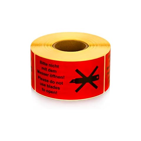 MD Labels Etiquetas de advertencia en rollo de 100 x 50 mm Cover