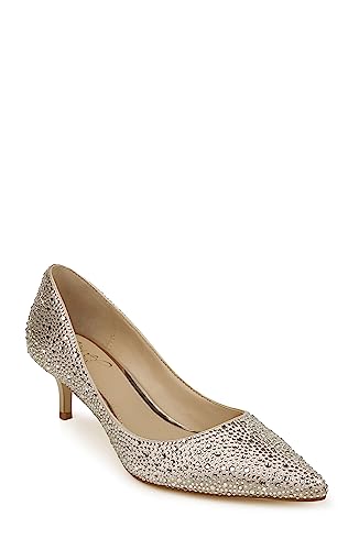 Jewel Badgley Mischka Frenchie Pointed Toe Kitten Heel