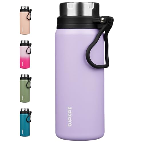 Image of BJPKPK 25oz Insulated Water Bottle, Stainless Steel Bottle with Handle | Vacuum Insulated Bottle with Leak-Proof BPA-Free Design, Keeps Drinks Cold & Hot for Gym, Office, Travel & Daily Use