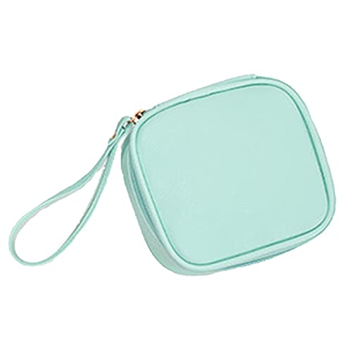 KuCharm Sanitary Napkin Pads Storage Bag with Lanyard Zipper, Women Menstrual Cup Tampon Pouch, Portable Makeup Lipstick Cables Travel Organizer