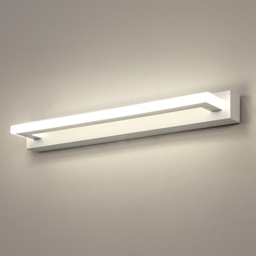 Toolight Lámpara LED de Espejo 8W 900LM, Impermeable IP44 Aplique Espejo Baño Interior LED, 42cm Lampara de Espejo Baño Blanco Neutro 4500K, Blanco, 220-240V