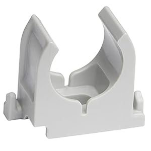 SOMA Rohrclip Kunststoff Rohrschelle, Grau, 20mm, 30 Stück