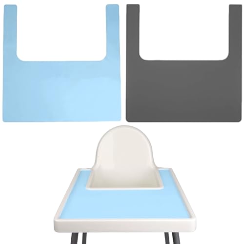 Manteles de Silicona para Bebé,2 Piezas Mantel Silicona para Silla Alta,Mantel para Silla Alta,Adecuado para Mantel Individual para Silla Alta,Duradero para Mantel Individual IKEA